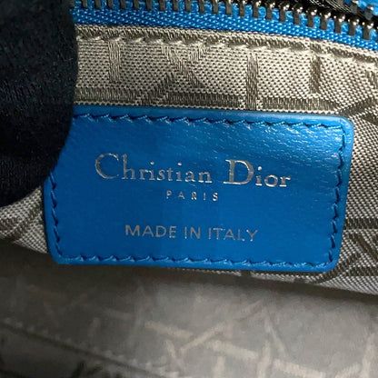 Dior Cannage Lady Dior Blue Leather Size Mini