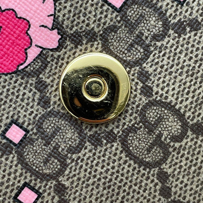 GUCCI GG Supreme Dragon Shoulder Bag Beige/Pink774371 GG Supreme Leather