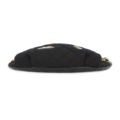 CHANEL Paris Hamburg Crossbody Bag BlackA57869 Wool Lambskin