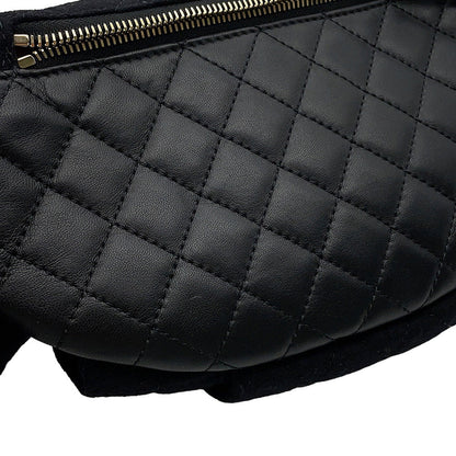 CHANEL Paris Hamburg Crossbody Bag BlackA57869 Wool Lambskin