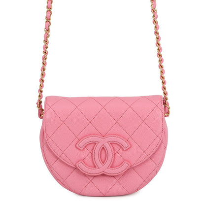 CHANEL CC Logo Shoulder Bag PinkAS3867 Caviar Leather