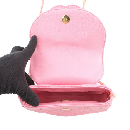 CHANEL CC Logo Shoulder Bag PinkAS3867 Caviar Leather