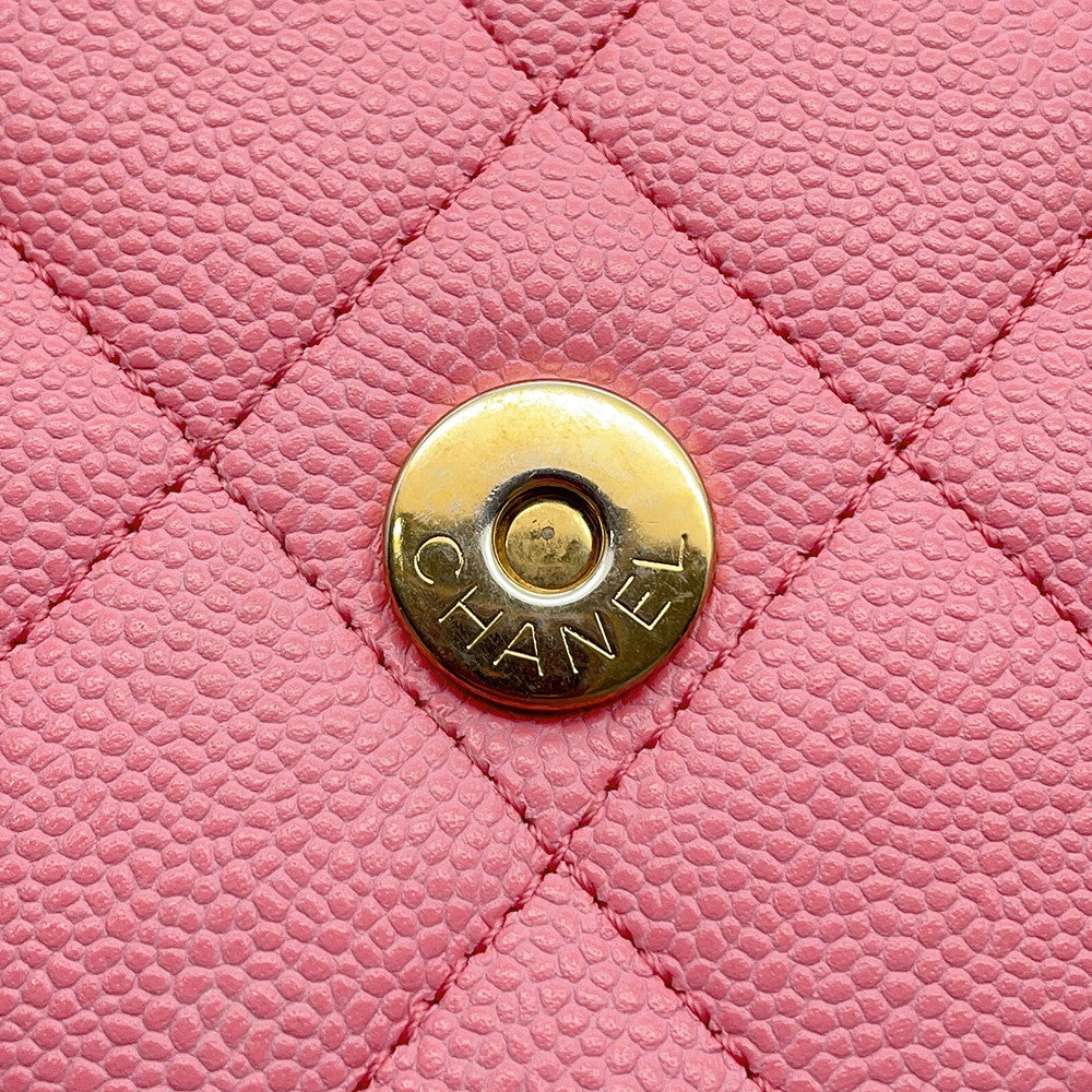 CHANEL CC Logo Shoulder Bag PinkAS3867 Caviar Leather