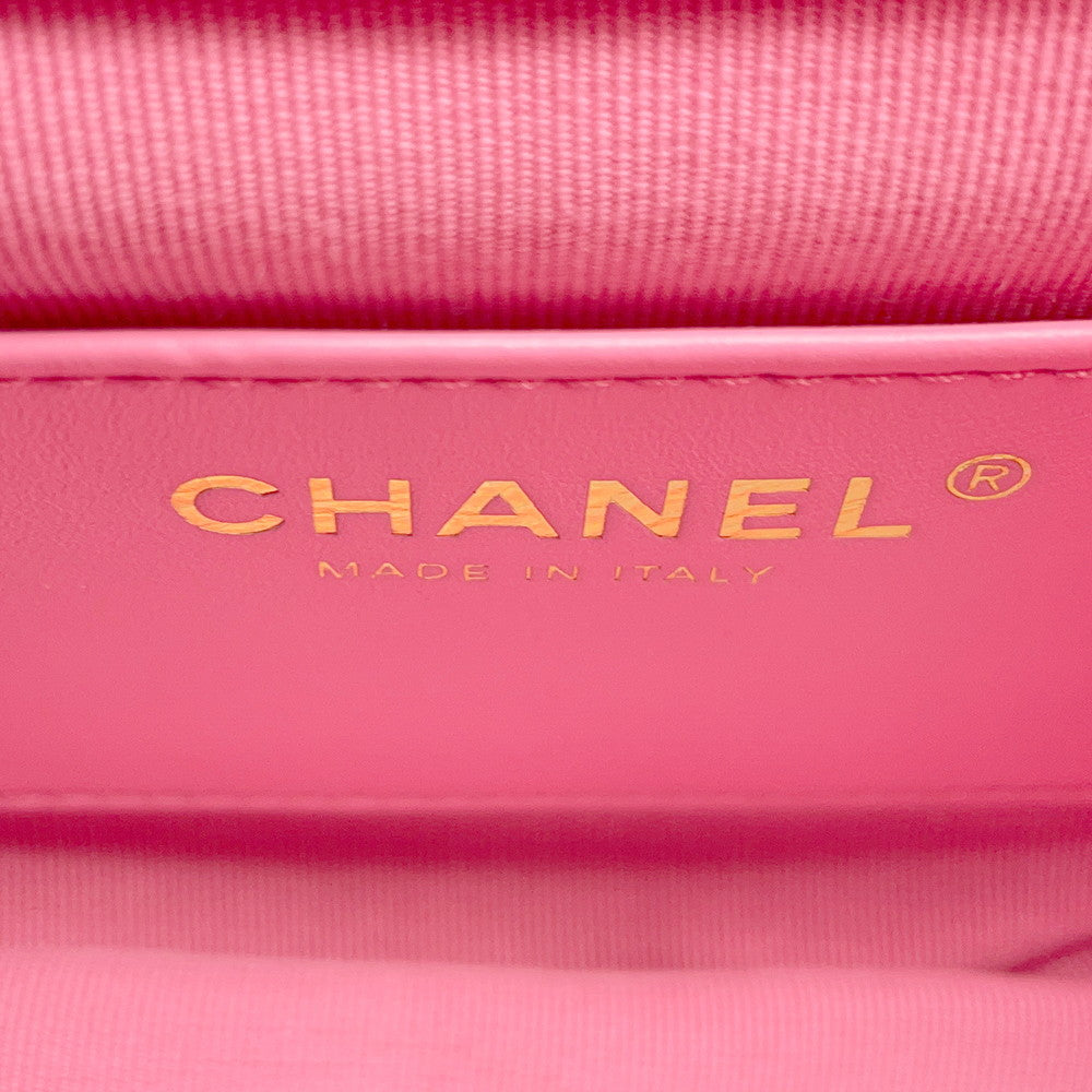 CHANEL CC Logo Shoulder Bag PinkAS3867 Caviar Leather