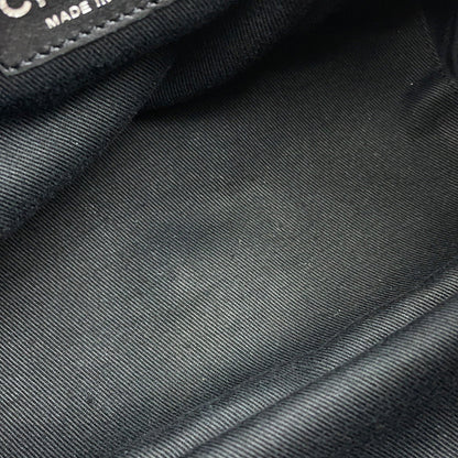 CHANEL CC Logo Chain Shoulder Bag Black Leather
