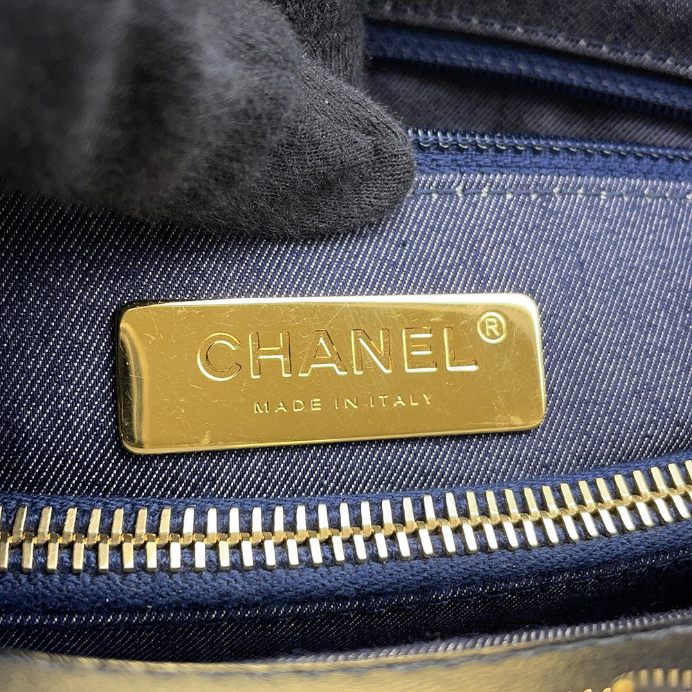 CHANEL CC Logo 2-way Tote Bag BlackAS0326 Leather