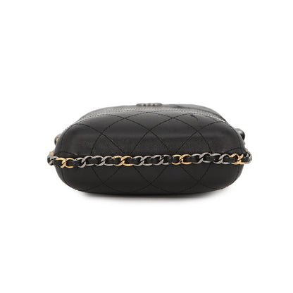 CHANEL Matelasse Chain Phone Case BlackA94471 Lambskin