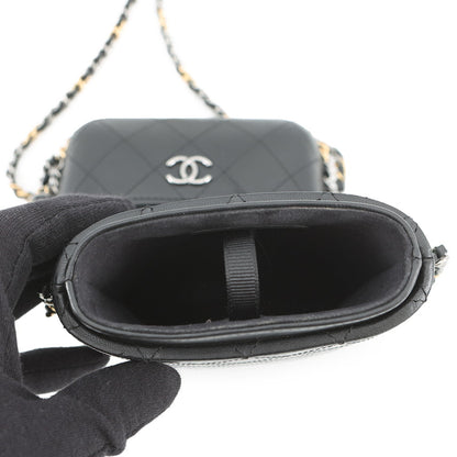 CHANEL Matelasse Chain Phone Case BlackA94471 Lambskin