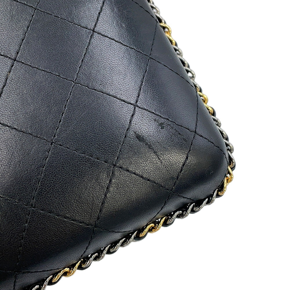 CHANEL Matelasse Chain Phone Case BlackA94471 Lambskin