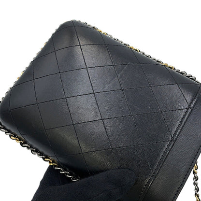CHANEL Matelasse Chain Phone Case BlackA94471 Lambskin