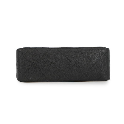 CHANEL Mini Matelasse Chain Shoulder Bag BlackA01115 Caviar Leather Size 17