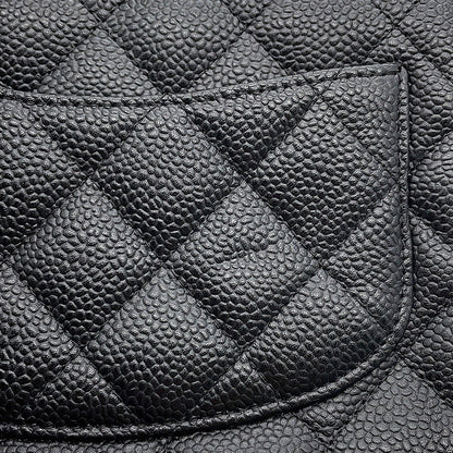 CHANEL Mini Matelasse Chain Shoulder Bag BlackA01115 Caviar Leather Size 17