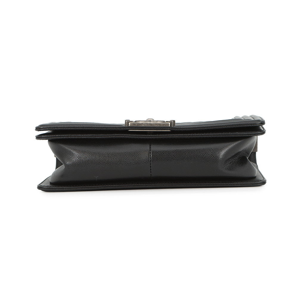 CHANEL Boy Chanel Chain Shoulder Bag BlackA67086 Caviar Leather Size 25