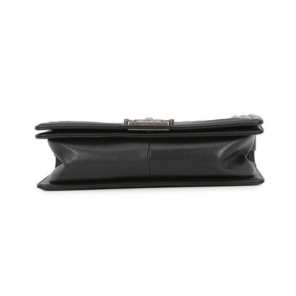 CHANEL Boy Chanel Chain Shoulder Bag BlackA67086 Caviar Leather Size 25