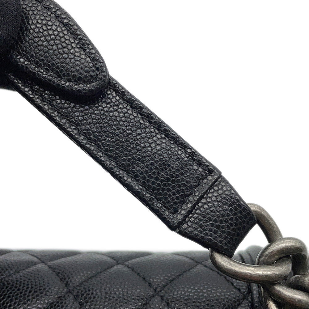 CHANEL Boy Chanel Chain Shoulder Bag BlackA67086 Caviar Leather Size 25