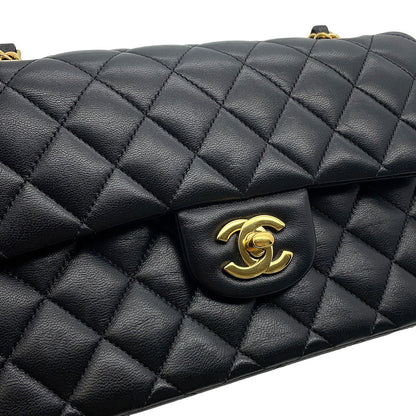 CHANEL Matelasse Chain Shoulder Bag BlackA01113 Lambskin Size 23