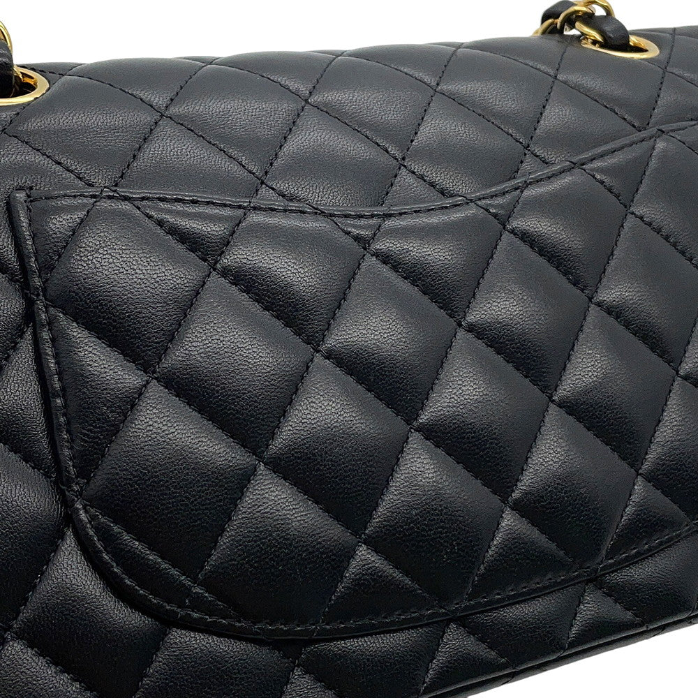 CHANEL Matelasse Chain Shoulder Bag BlackA01113 Lambskin Size 23