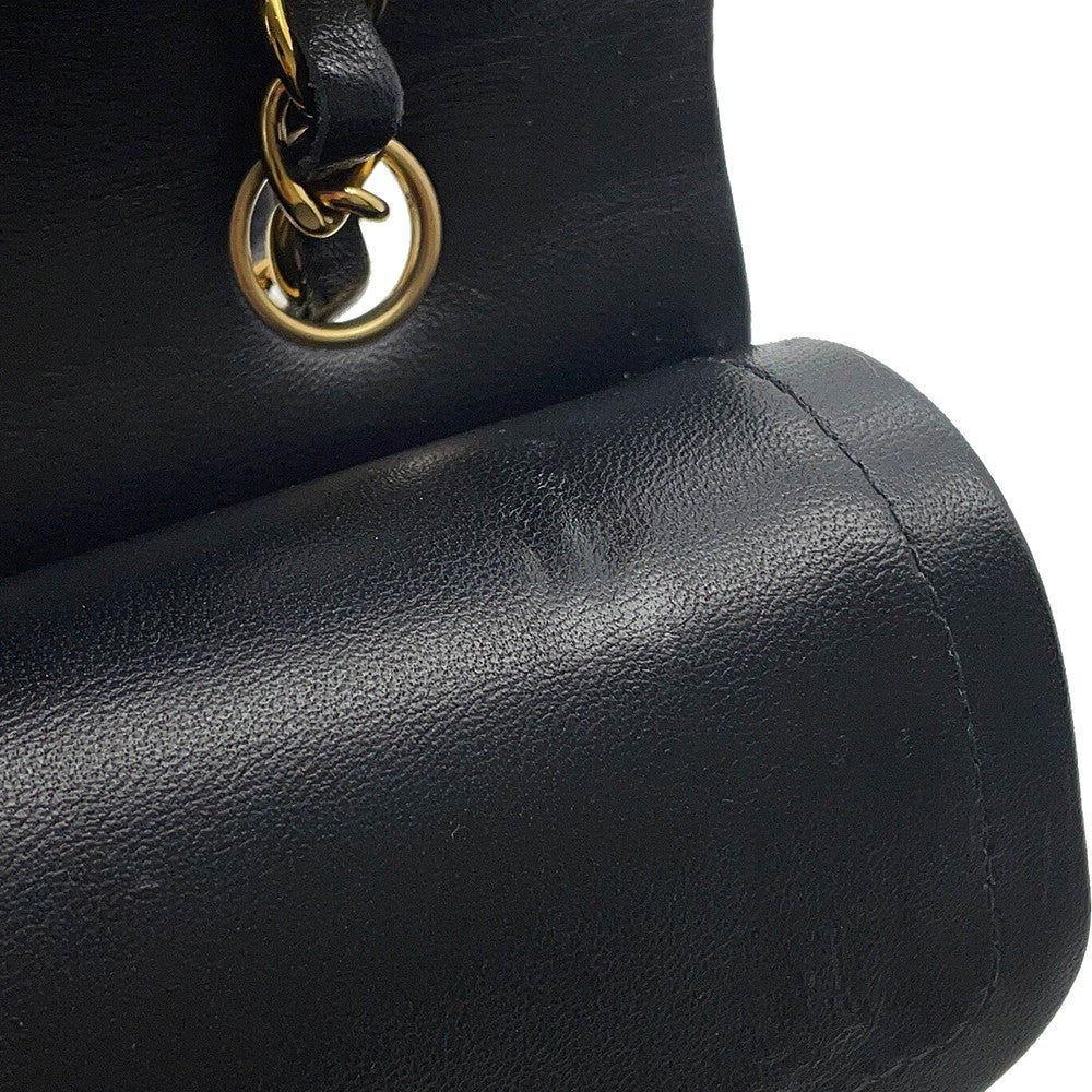 CHANEL Matelasse Chain Shoulder Bag BlackA01113 Lambskin Size 23