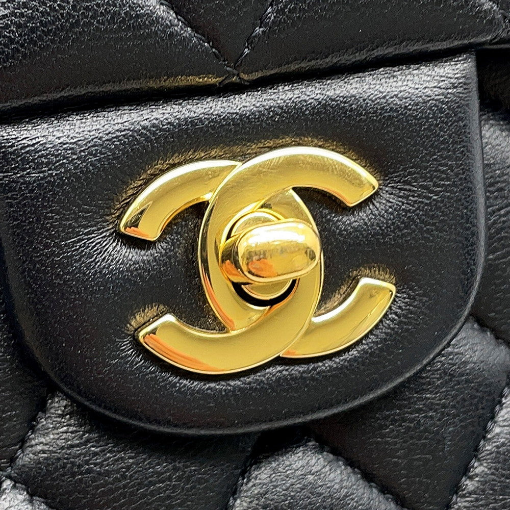 CHANEL Matelasse Chain Shoulder Bag BlackA01113 Lambskin Size 23