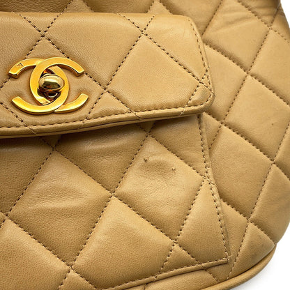 CHANEL Matelasse Backpack BeigeA10177 Lambskin