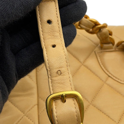CHANEL Matelasse Backpack BeigeA10177 Lambskin