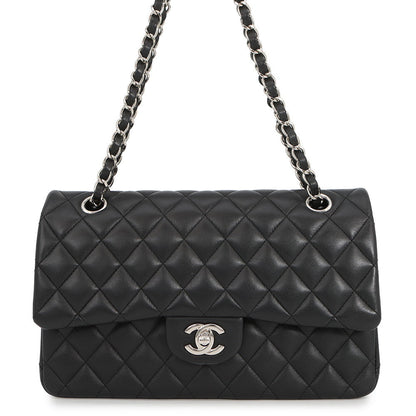CHANEL Matelasse Chain Shoulder Bag BlackA01112 Lambskin Size 25