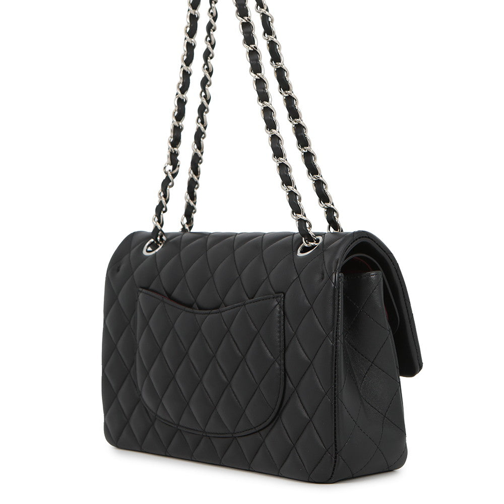 CHANEL Matelasse Chain Shoulder Bag BlackA01112 Lambskin Size 25