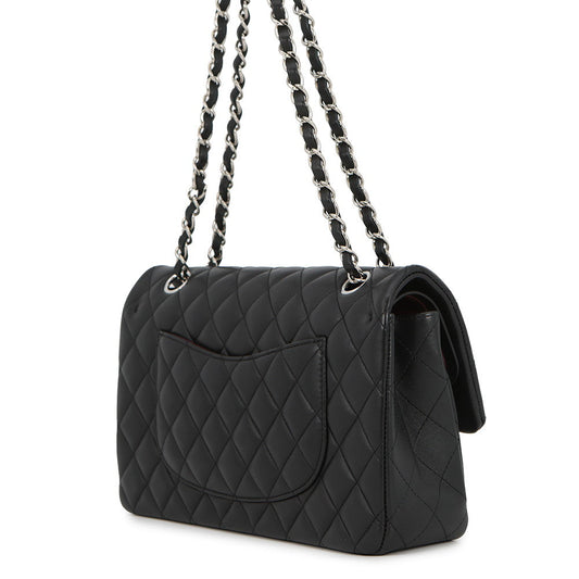 CHANEL Matelasse Chain Shoulder Bag BlackA01112 Lambskin Size 25