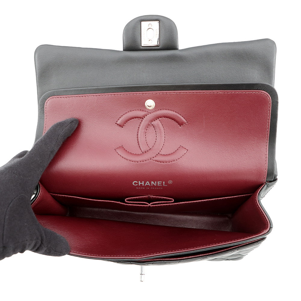 CHANEL Matelasse Chain Shoulder Bag BlackA01112 Lambskin Size 25
