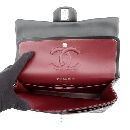 CHANEL Matelasse Chain Shoulder Bag BlackA01112 Lambskin Size 25