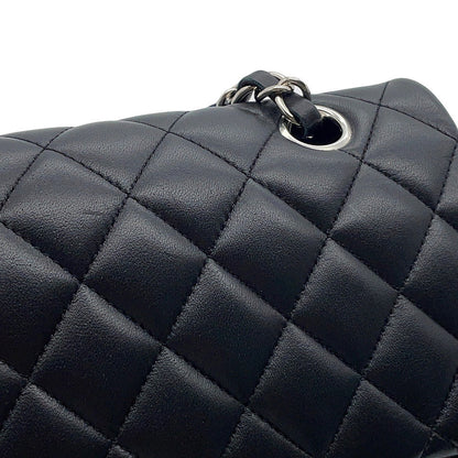 CHANEL Matelasse Chain Shoulder Bag BlackA01112 Lambskin Size 25
