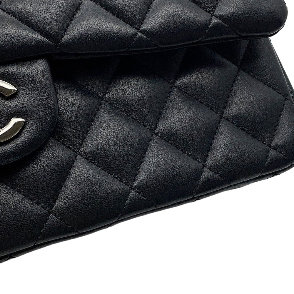 CHANEL Matelasse Chain Shoulder Bag BlackA01112 Lambskin Size 25