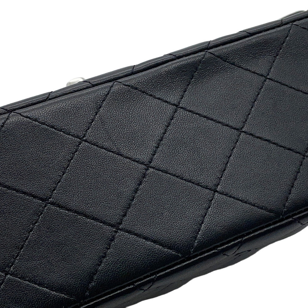 CHANEL Matelasse Chain Shoulder Bag BlackA01112 Lambskin Size 25
