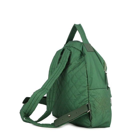 CHANEL CC Logo Backpack Green Nylon