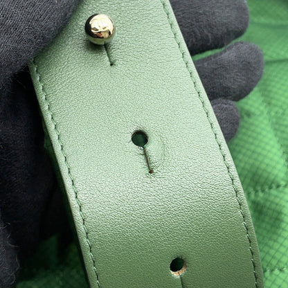 CHANEL CC Logo Backpack Green Nylon