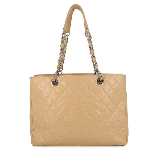 CHANEL GSTTote Bag BeigeA50995 Caviar Leather
