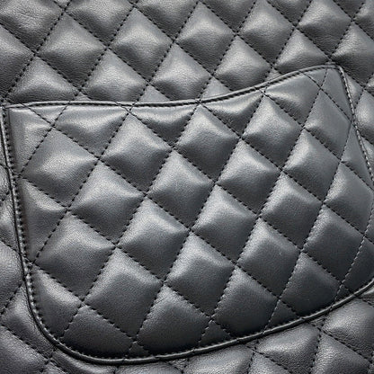 CHANEL Cambon line Tote Bag BlackA25167 Lambskin Patent Leather Size Medium