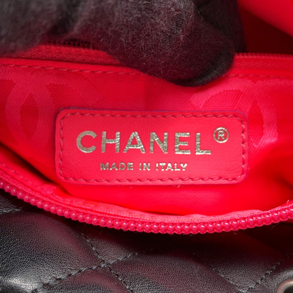CHANEL Cambon line Tote Bag BlackA25167 Lambskin Patent Leather Size Medium