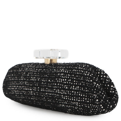 CHANEL Crystal Party Bag Black Tweed