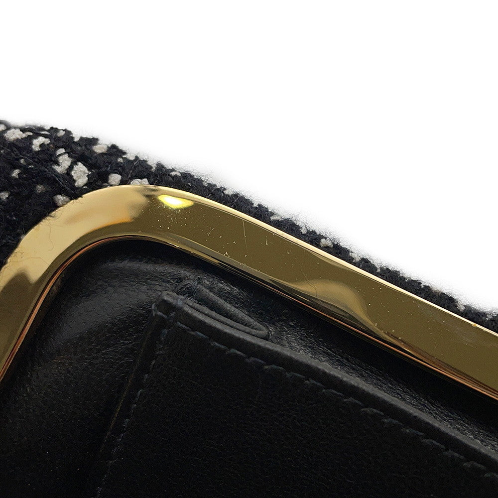 CHANEL Crystal Party Bag Black Tweed