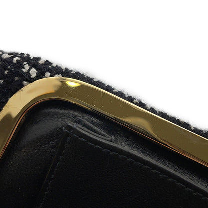 CHANEL Crystal Party Bag Black Tweed