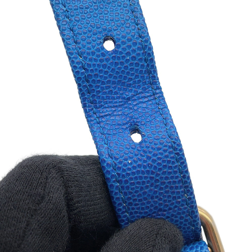 CHANEL Matelasse Chain Crossbody Bag Blue Caviar Leather