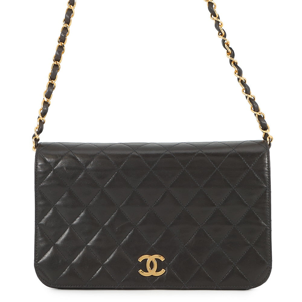 CHANEL Matelasse Push Lock ChainShoulder Bag BlackA00568 Lambskin