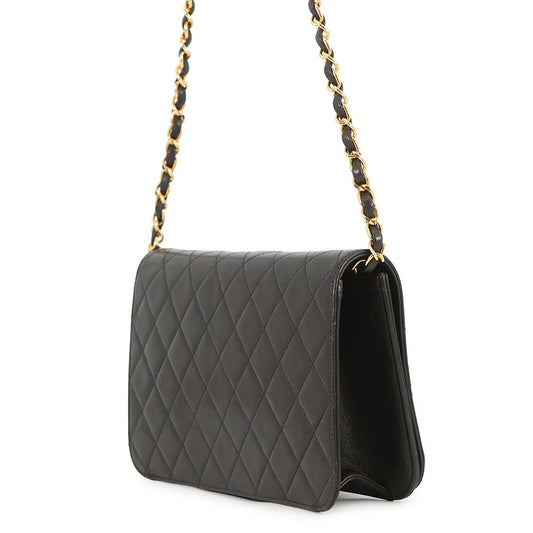 CHANEL Matelasse Push Lock ChainShoulder Bag BlackA00568 Lambskin