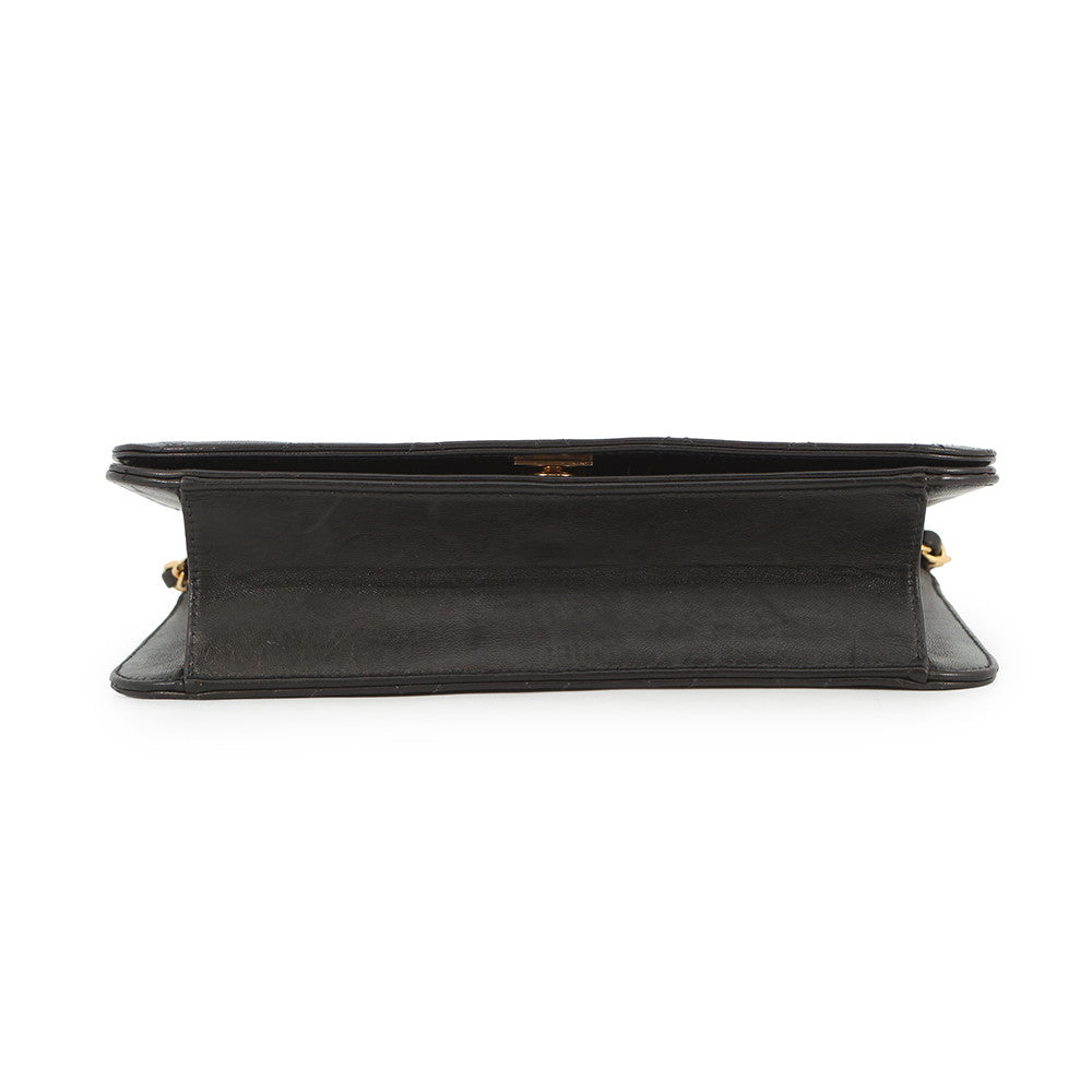 CHANEL Matelasse Push Lock ChainShoulder Bag BlackA00568 Lambskin