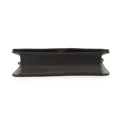 CHANEL Matelasse Push Lock ChainShoulder Bag BlackA00568 Lambskin
