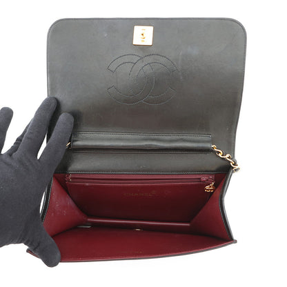 CHANEL Matelasse Push Lock ChainShoulder Bag BlackA00568 Lambskin