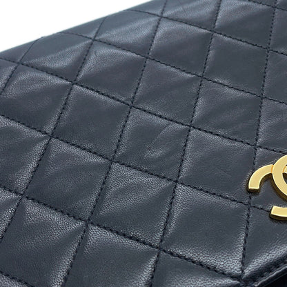 CHANEL Matelasse Push Lock ChainShoulder Bag BlackA00568 Lambskin