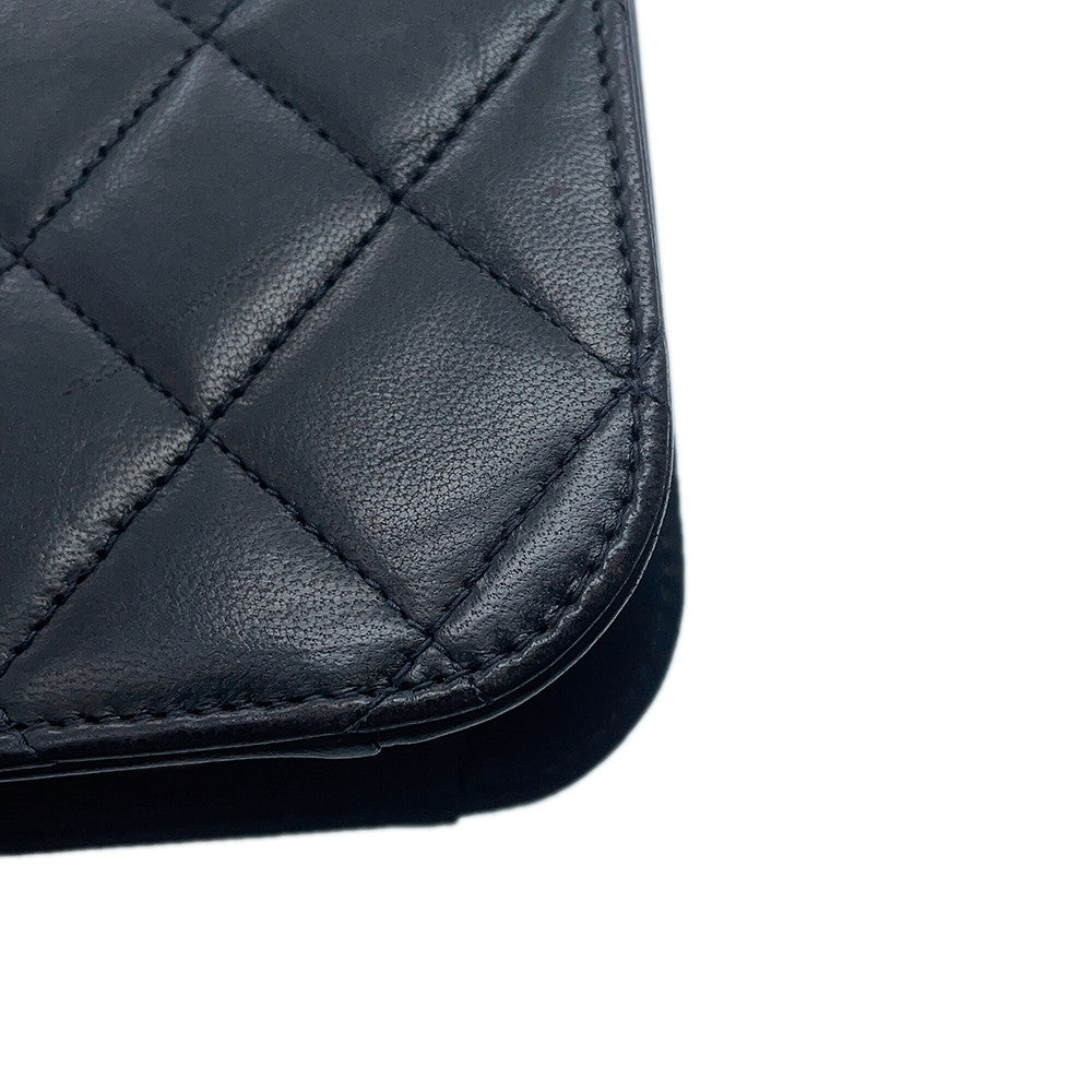 CHANEL Matelasse Push Lock ChainShoulder Bag BlackA00568 Lambskin