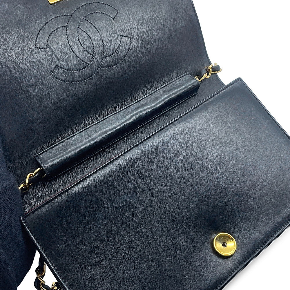 CHANEL Matelasse Push Lock ChainShoulder Bag BlackA00568 Lambskin